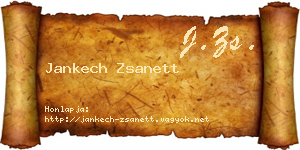 Jankech Zsanett névjegykártya